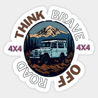 4x4 Off-Road Think Brave Sticker